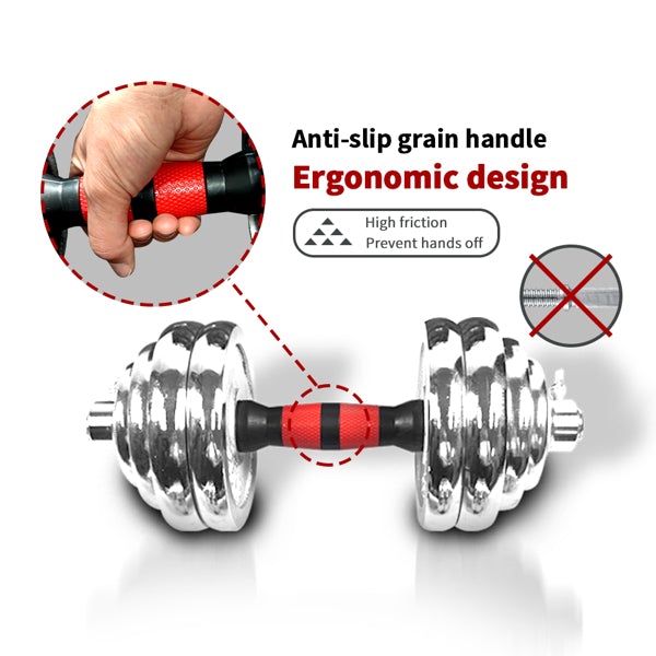 110LBS Adjustable Cast Iron Dumbbell Sets with Portable Packing Box-Gains Everyday