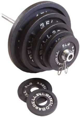 300lb Barbell Weight Set with 7ft Olympic Barbell-Gains Everyday