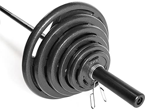 300lb Barbell Weight Set with 7ft Olympic Barbell-Gains Everyday