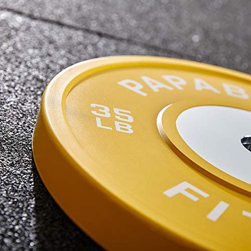 35lb Competition Rubber Olympic Bumper Plates, 2 inch-Gains Everyday