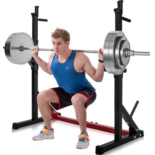 Adjustable Barbell Rack Multi-Function Dipping Station Squat Stand-Gains Everyday