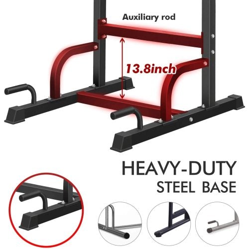 Adjustable Barbell Rack Multi-Function Dipping Station Squat Stand-Gains Everyday