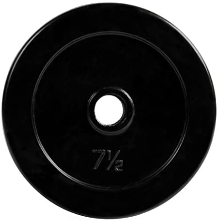 Black Rubber Coated Standard 1-Inch Weights (Single Plate)-Gains Everyday