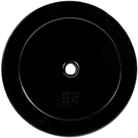 Black Rubber Coated Standard 1-Inch Weights (Single Plate)-Gains Everyday