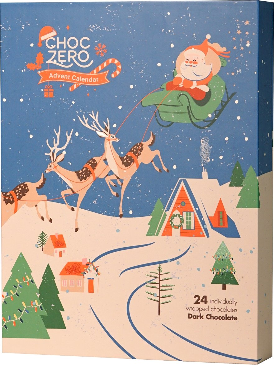 DARK CHOCOLATE ADVENT CALENDAR - SUGAR FREE, KETO FRIENDLY, CHRISTMAS  COLLECTION - Gains Everyday