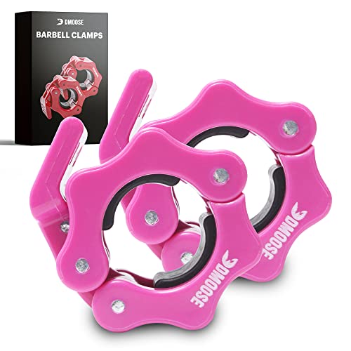 DMoose Olympic Quick Release Barbell Collar (Non Slip Locking) Weight Clips-Gains Everyday