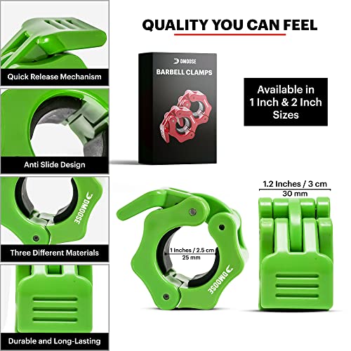 DMoose Olympic Quick Release Barbell Collar (Non Slip Locking) Weight Clips-Gains Everyday