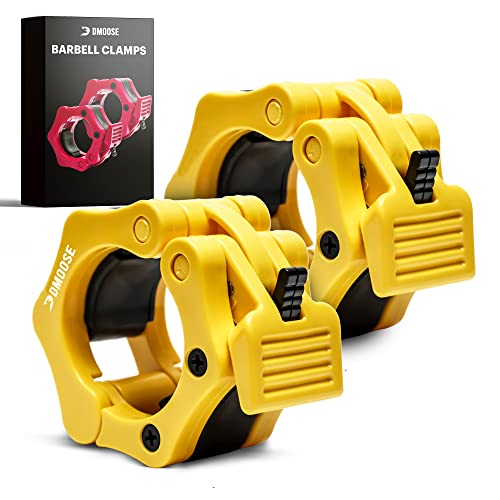 DMoose Olympic Quick Release Barbell Collar (Non Slip Locking) Weight Clips-Gains Everyday