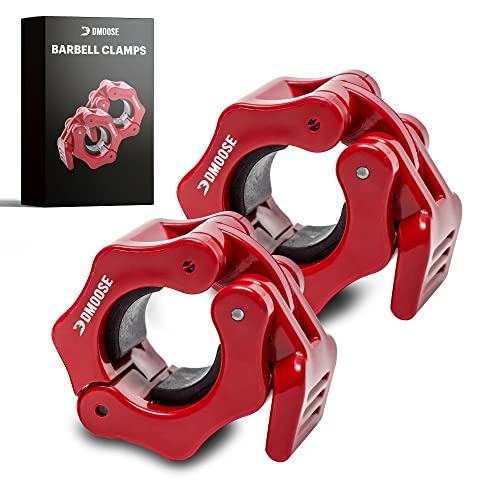 DMoose Olympic Quick Release Barbell Collar (Non Slip Locking) Weight Clips-Gains Everyday