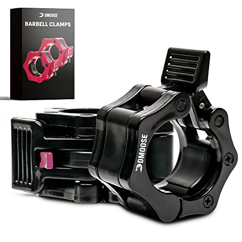 DMoose Olympic Quick Release Barbell Collar (Non Slip Locking) Weight Clips-Gains Everyday
