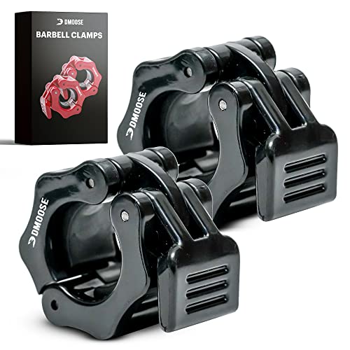DMoose Olympic Quick Release Barbell Collar (Non Slip Locking) Weight Clips-Gains Everyday