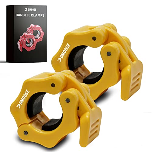 DMoose Olympic Quick Release Barbell Collar (Non Slip Locking) Weight Clips-Gains Everyday