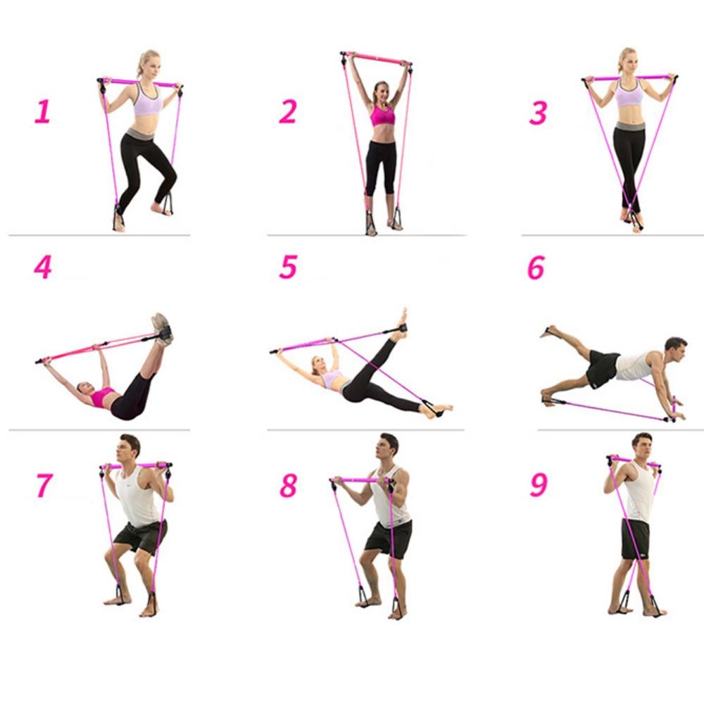 Exercise Resistance Band Yoga Stick Pilates Stick Portable Fitness SP-Gains Everyday