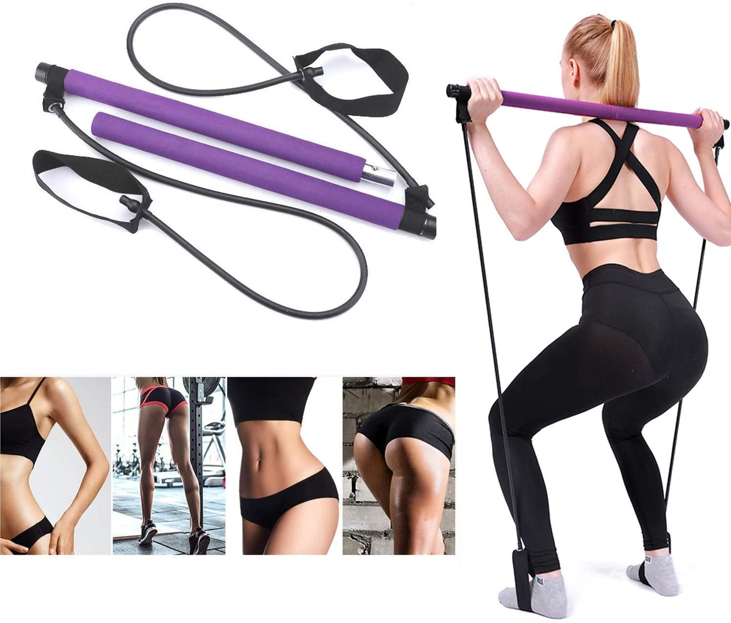 Exercise Resistance Band Yoga Stick Pilates Stick Portable Fitness SP-Gains Everyday