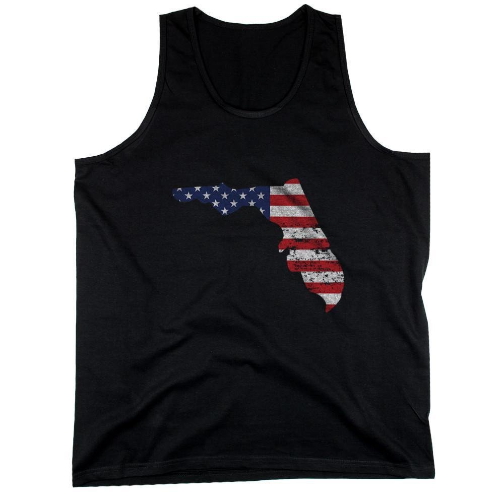 FL State USA Flag Men's Tank Top Florida American Flag Tanks-Gains Everyday