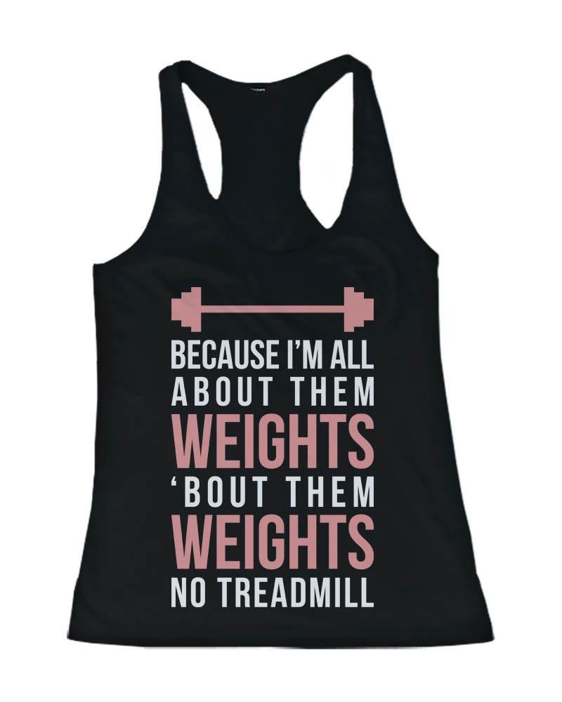 Funny Pink Design Workout Tank Top - All About Them Weight - Gym Clothes-Gains Everyday