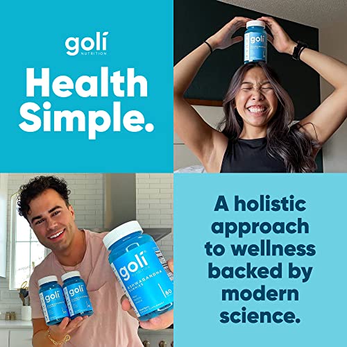 Goli® Ashwagandha & Vitamin D Gummy (Mixed Berry, KSM-66, Vegan, Plant Based, Non-GMO, Gluten-Free & Gelatin Free)-Gains Everyday