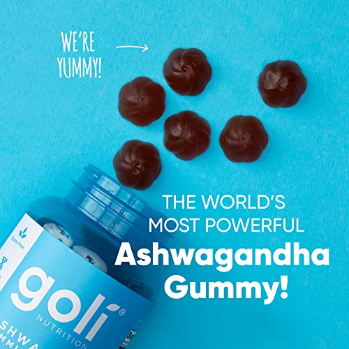 Goli® Ashwagandha & Vitamin D Gummy (Mixed Berry, KSM-66, Vegan, Plant Based, Non-GMO, Gluten-Free & Gelatin Free)-Gains Everyday