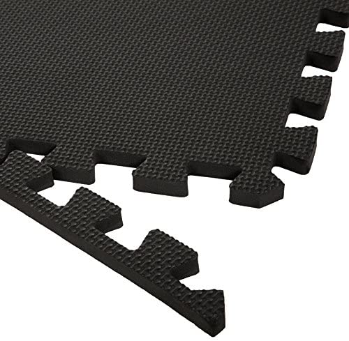 Gym Floor Tiles, Interlocking EVA Foam Padding 6 Pack, 24" X 24" X 0.5"-Gains Everyday