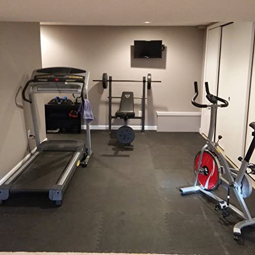 Gym Floor Tiles, Interlocking EVA Foam Padding 6 Pack, 24" X 24" X 0.5"-Gains Everyday