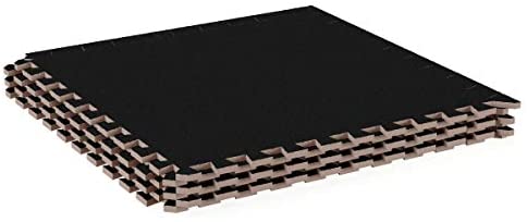 Gym Floor Tiles, Interlocking EVA Foam Padding 6 Pack, 24" X 24" X 0.5"-Gains Everyday
