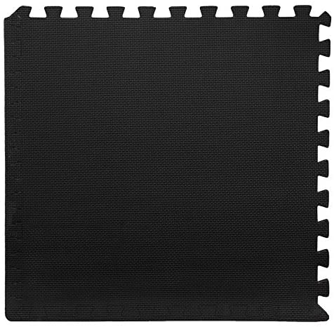 Gym Floor Tiles, Interlocking EVA Foam Padding 6 Pack, 24" X 24" X 0.5"-Gains Everyday