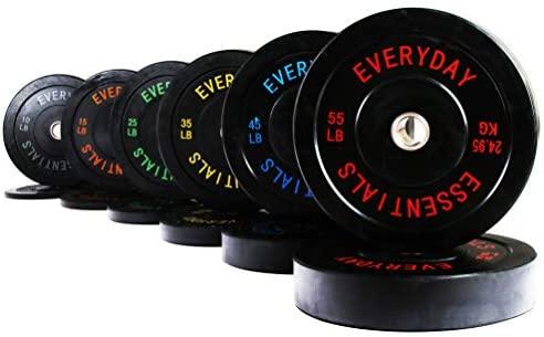Olympic Bumper Plate Weight Plate with Steel Hub, 370 lbs Set-Gains Everyday