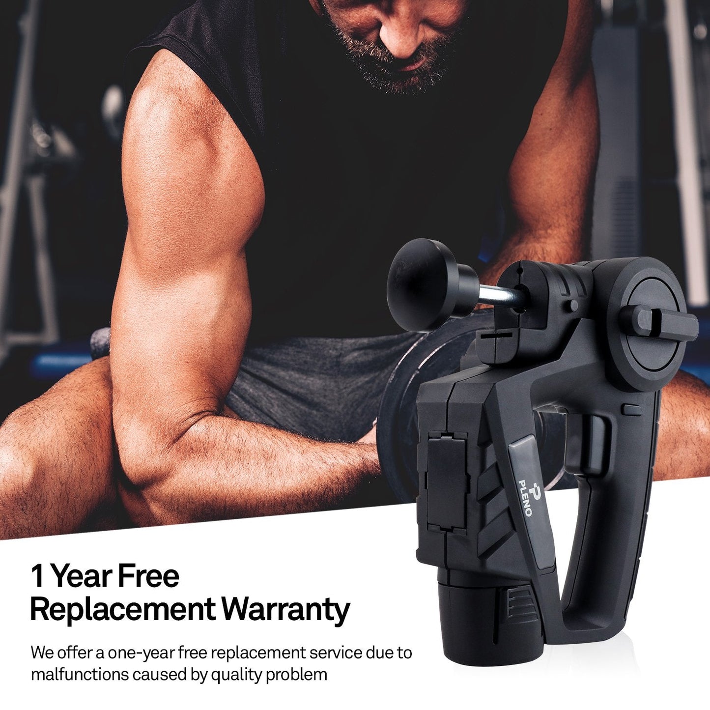 Pleno Massage Gun-Handheld Deep Tissue Therapy Massager (M2.0)-Gains Everyday