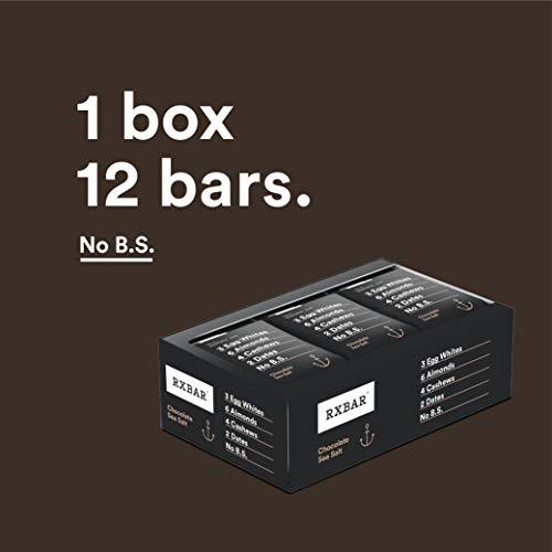 RXBAR, Chocolate Sea Salt, Protein Bar, (Pack of 12) Breakfast Bar, High Protein Snack-Gains Everyday