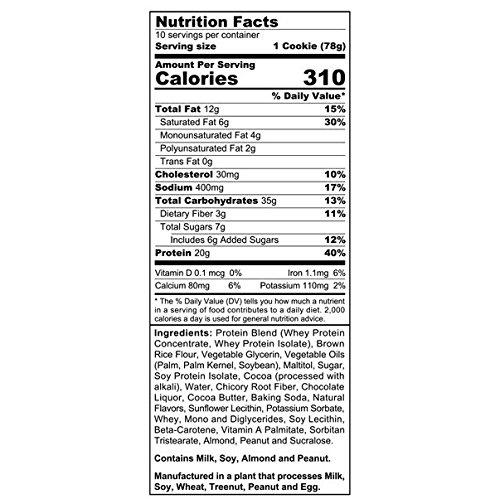 SINFIT Protein Cookie by Sinister Labs - 20g protein Gluten-free - 2.75 oz (Chocolate Chip, 10-Pack)-Gains Everyday