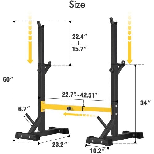 Squat Rack Stand Barbell Free Press Bench Home Gym Dumbbell Racks-Gains Everyday