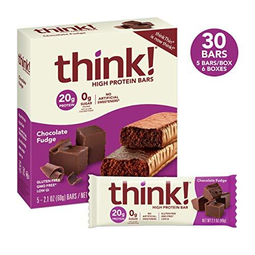 think! High Protein Bars, 18g Protein, 2g Sugar, No Artificial Sweeteners, GMO Free, 2.1 Oz Bar-Gains Everyday