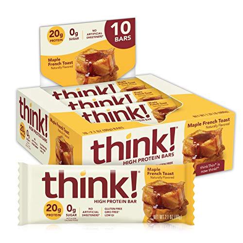 think! High Protein Bars, 18g Protein, 2g Sugar, No Artificial Sweeteners, GMO Free, 2.1 Oz Bar-Gains Everyday