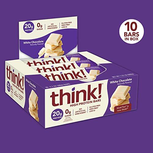 think! High Protein Bars, 18g Protein, 2g Sugar, No Artificial Sweeteners, GMO Free, 2.1 Oz Bar-Gains Everyday