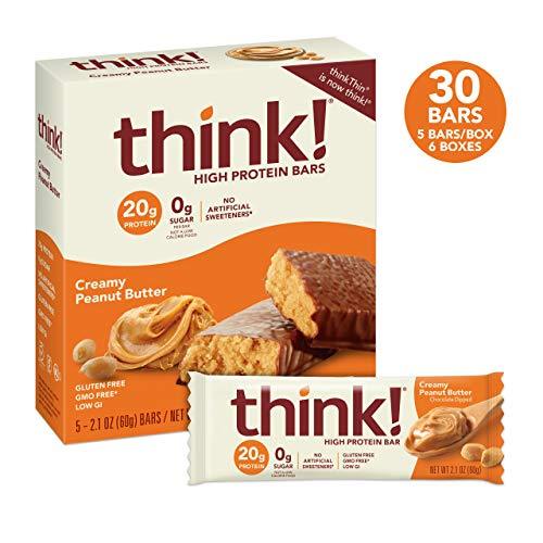 think! High Protein Bars, 18g Protein, 2g Sugar, No Artificial Sweeteners, GMO Free, 2.1 Oz Bar-Gains Everyday