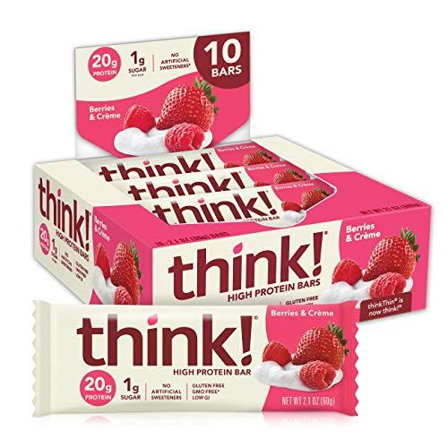 think! High Protein Bars, 18g Protein, 2g Sugar, No Artificial Sweeteners, GMO Free, 2.1 Oz Bar-Gains Everyday