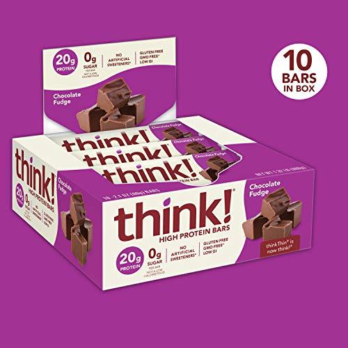 think! High Protein Bars, 18g Protein, 2g Sugar, No Artificial Sweeteners, GMO Free, 2.1 Oz Bar-Gains Everyday