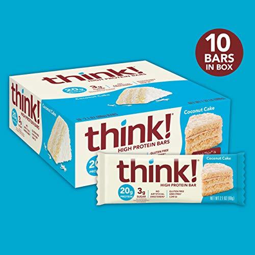 think! High Protein Bars, 18g Protein, 2g Sugar, No Artificial Sweeteners, GMO Free, 2.1 Oz Bar-Gains Everyday