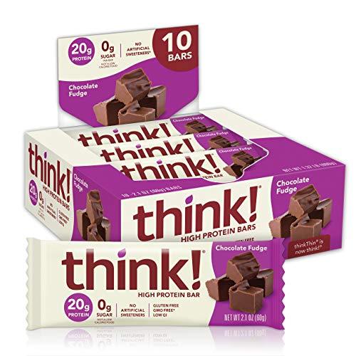 think! High Protein Bars, 18g Protein, 2g Sugar, No Artificial Sweeteners, GMO Free, 2.1 Oz Bar-Gains Everyday