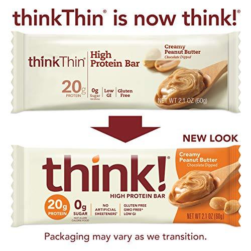 think! High Protein Bars, 18g Protein, 2g Sugar, No Artificial Sweeteners, GMO Free, 2.1 Oz Bar-Gains Everyday