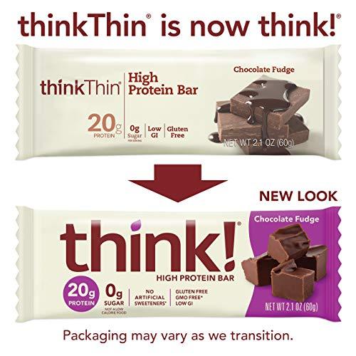 think! High Protein Bars, 18g Protein, 2g Sugar, No Artificial Sweeteners, GMO Free, 2.1 Oz Bar-Gains Everyday