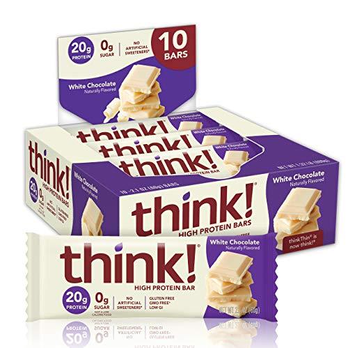 think! High Protein Bars, 18g Protein, 2g Sugar, No Artificial Sweeteners, GMO Free, 2.1 Oz Bar-Gains Everyday