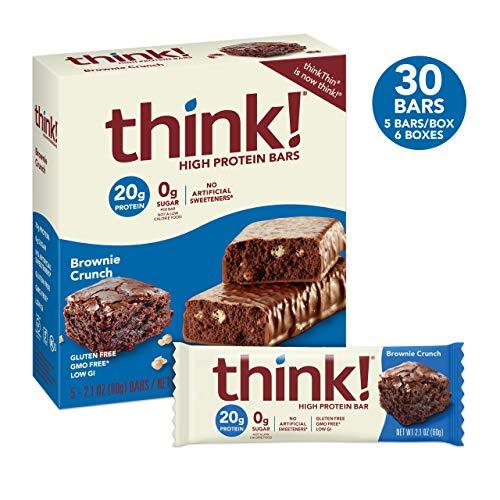 think! High Protein Bars, 18g Protein, 2g Sugar, No Artificial Sweeteners, GMO Free, 2.1 Oz Bar-Gains Everyday