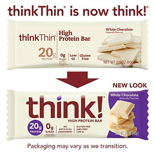 think! High Protein Bars, 18g Protein, 2g Sugar, No Artificial Sweeteners, GMO Free, 2.1 Oz Bar-Gains Everyday