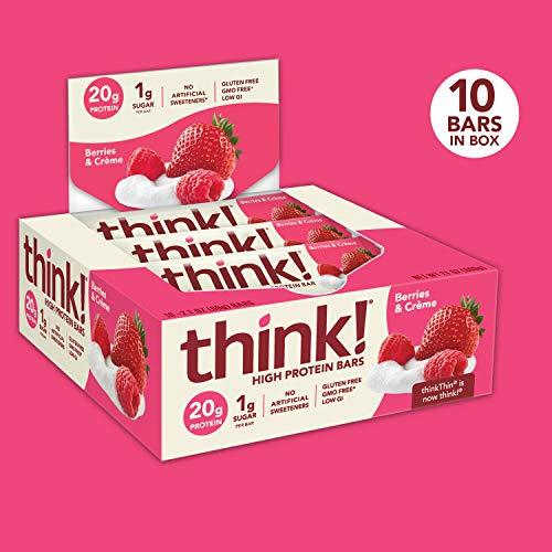 think! High Protein Bars, 18g Protein, 2g Sugar, No Artificial Sweeteners, GMO Free, 2.1 Oz Bar-Gains Everyday