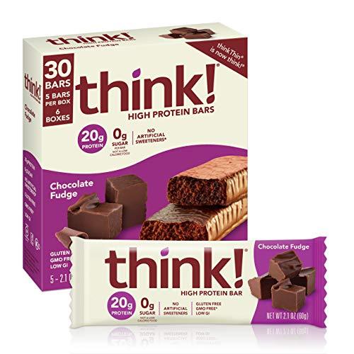 think! High Protein Bars, 18g Protein, 2g Sugar, No Artificial Sweeteners, GMO Free, 2.1 Oz Bar-Gains Everyday