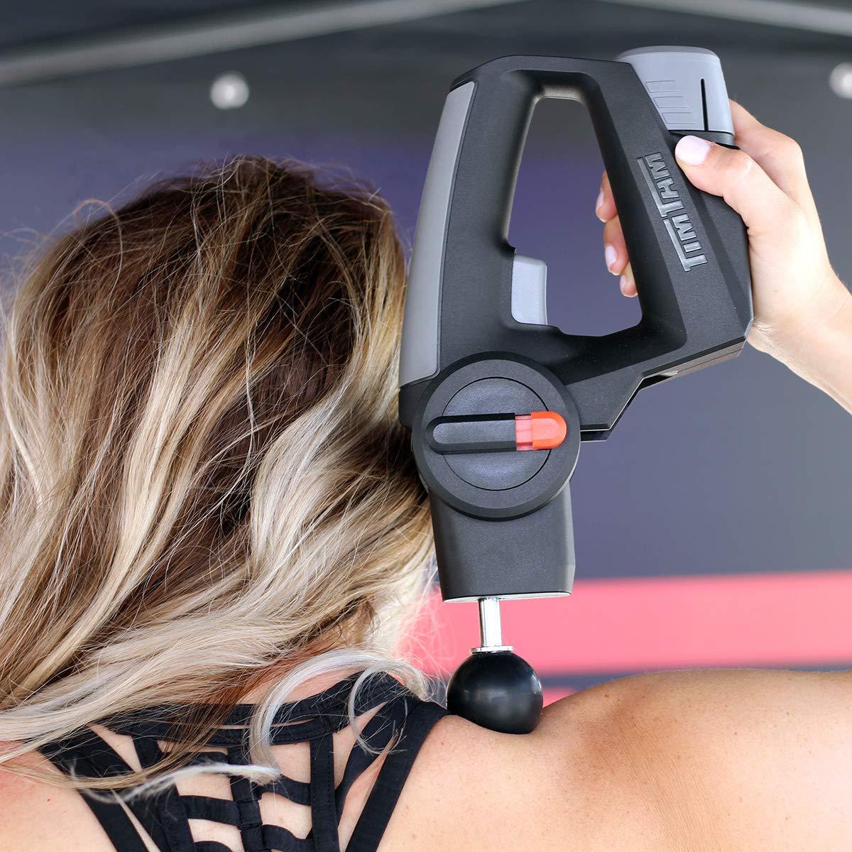 TimTam Power Massager - Handheld Deep Tissue Massage Gun for Athletes (Gray)-Gains Everyday