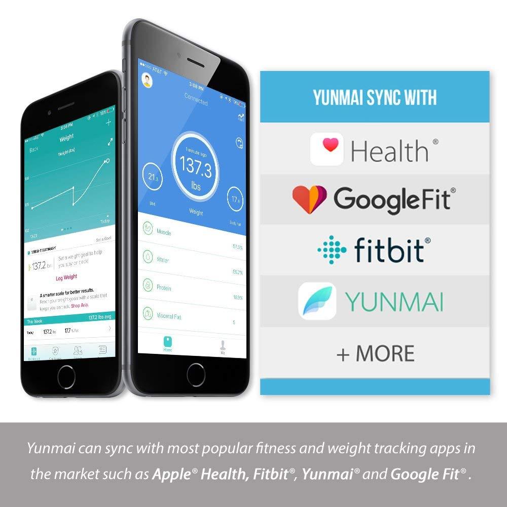 YUNMAI Smart Scale, Body Fat Scale with Free APP Body Composition BMI Monitor Analyzer with Large Display-Gains Everyday