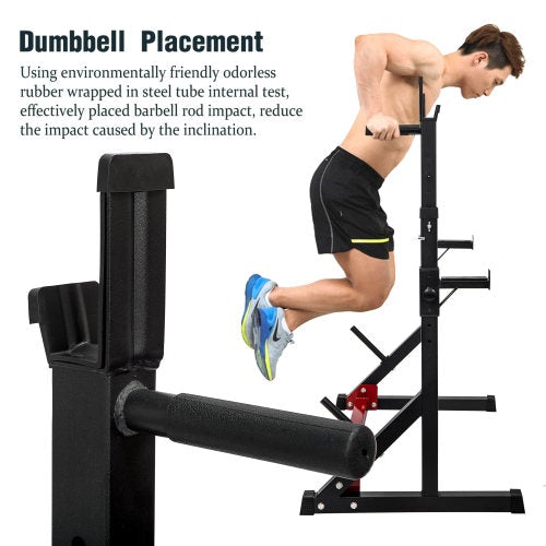 Adjustable barbell online stand