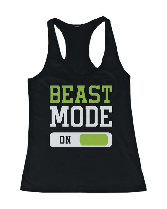 Beast Mode Women's Workout Tanktop Work Out Tank Top Fitness Gym Clothing-Gains Everyday